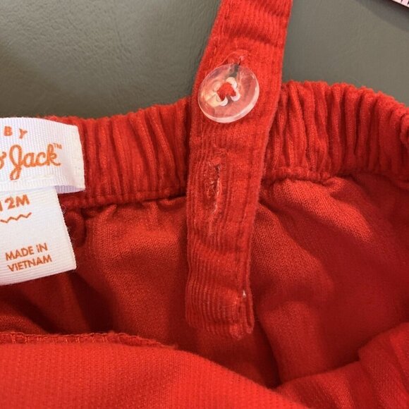 Cat & Jack Corduroy Dress Red Sleeveless Ruffle Sleeve Baby Girls 12 Months - Picture 6 of 10